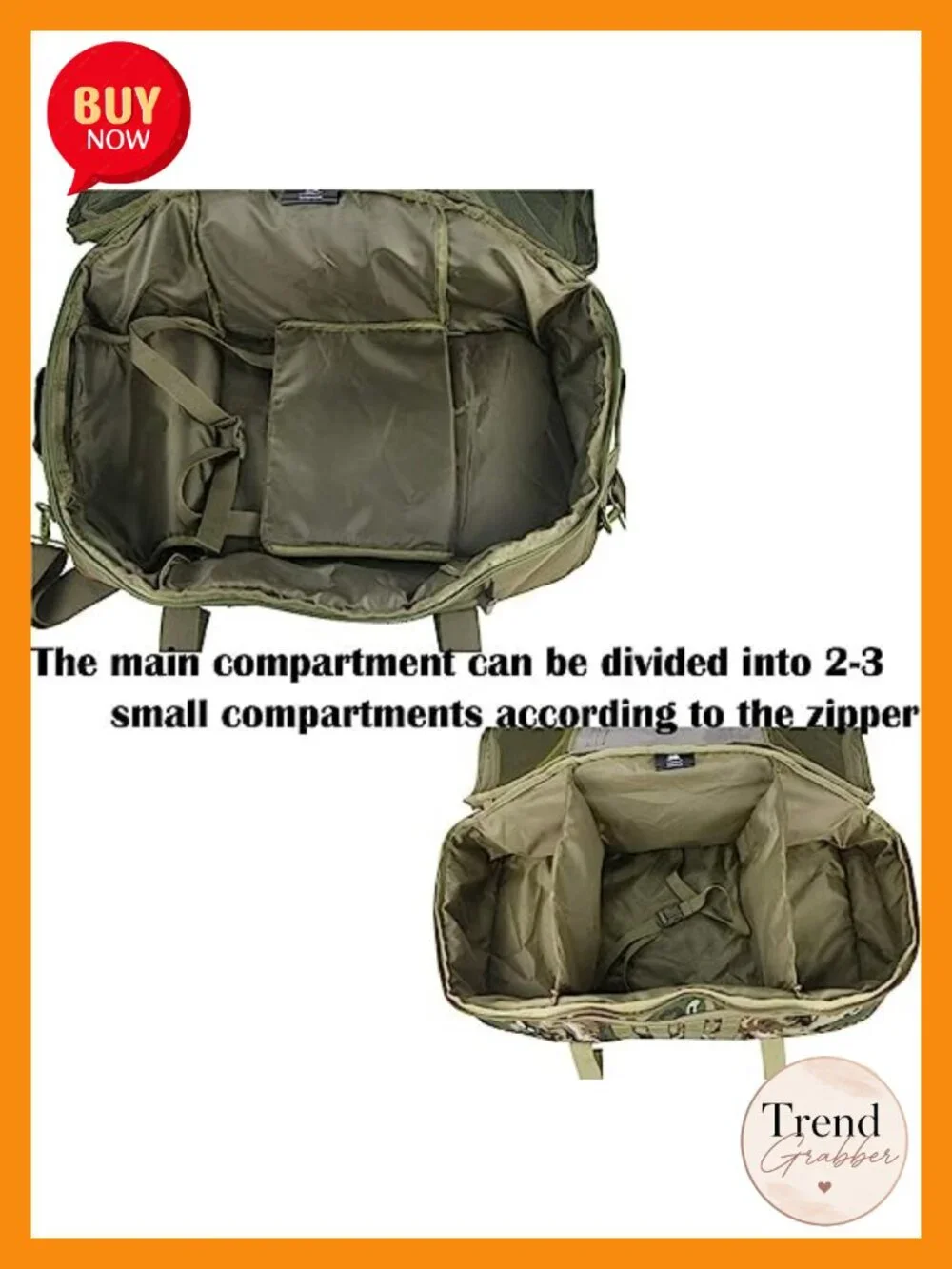 3-in-1 Military Backpack Travel Duffel 85L Nylon Weekender Gym Bag
